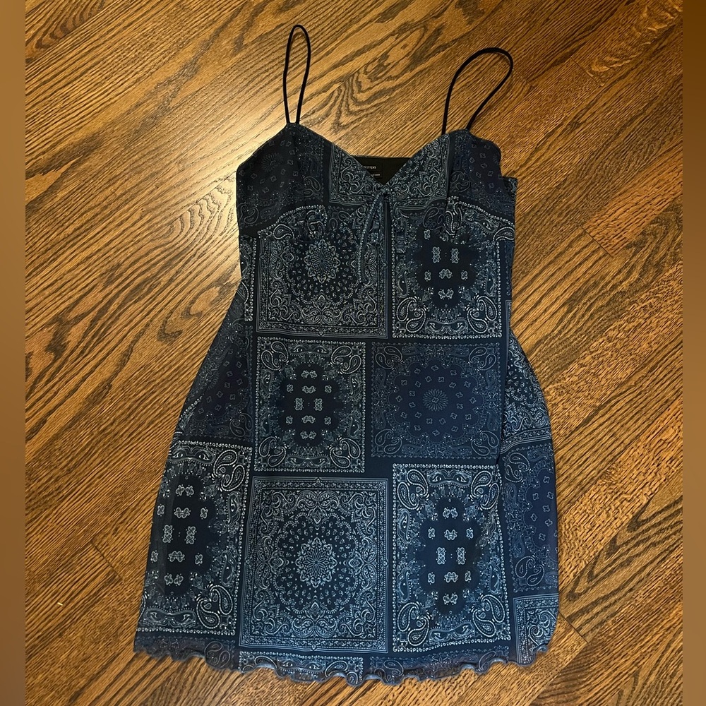 Urban Outfitters Dark Blue Paisley Dress